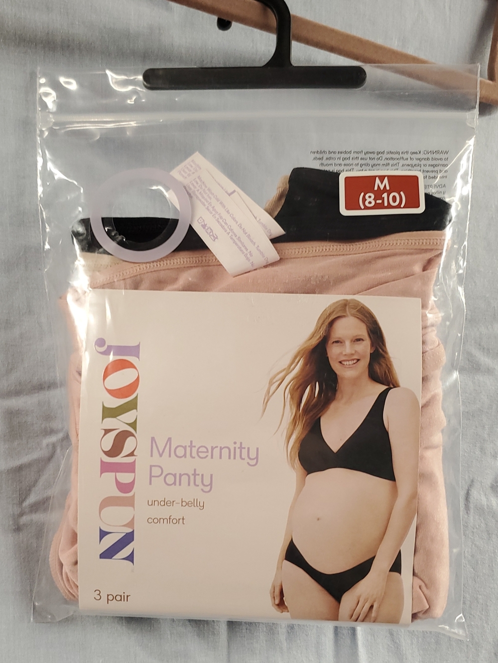 Joyspun Maternity Panty 3-Pack — Blush (M 8-10)